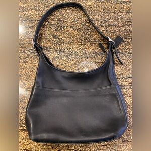 Coach vintage black leather Legacy Zip Bag Hobo Shoulder Bag #9058